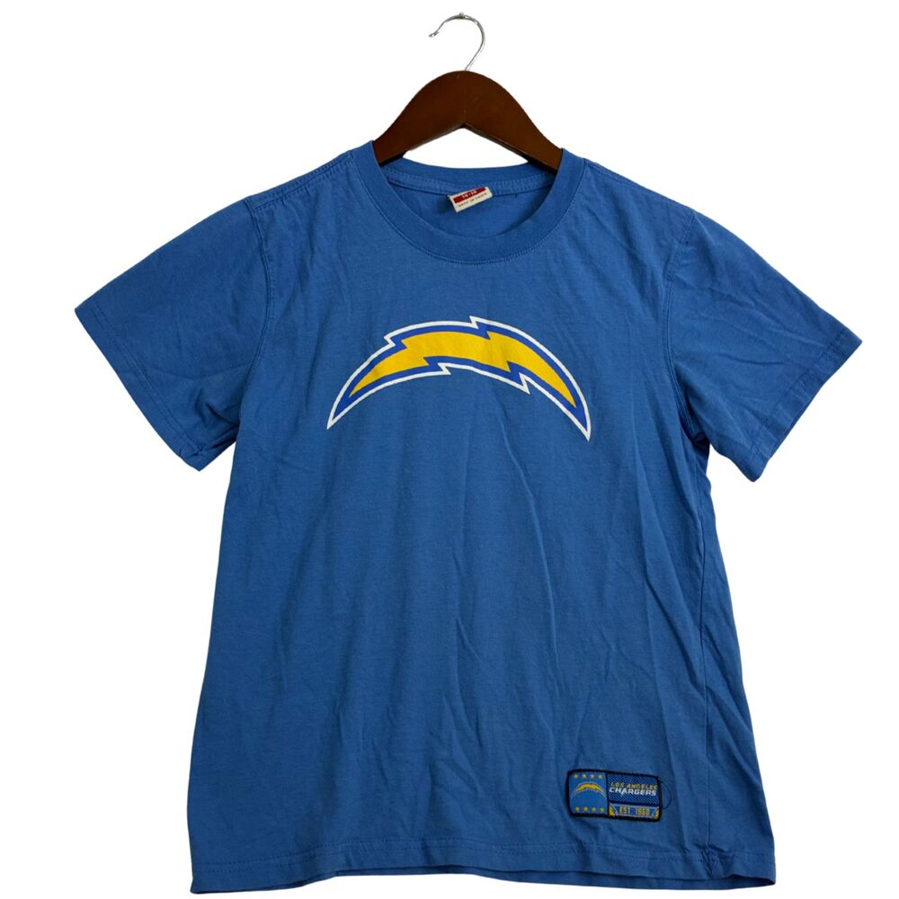 Los Angeles Chargers T Shirt Youth 14-16 Blue NFL Ultra Game Bolt Logo Tee